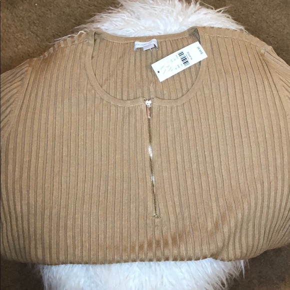 NY&Co Ribbed Quarter ZIP Sweater - Picture 2 of 2